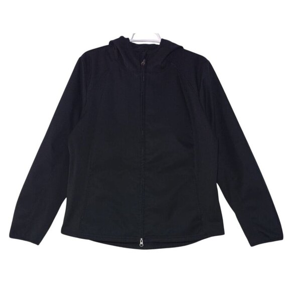 Champions unisex Softshell Hooded Jacket Black Size L, Used. - Picture 1 of 8